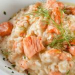 Salmão Confitado com Puré de Grão